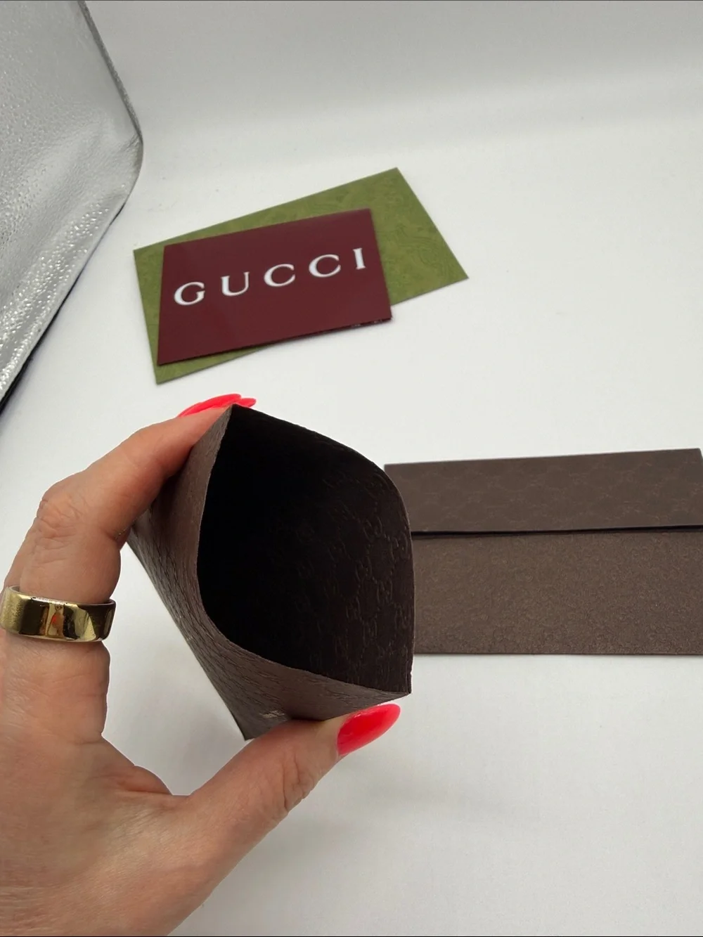 Authentic Gucci Empty Receipt Card Envelopes Receipt Holders Set of Four